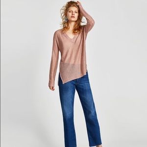 NWOT Zara (Pink) Sequinned Sweater - S